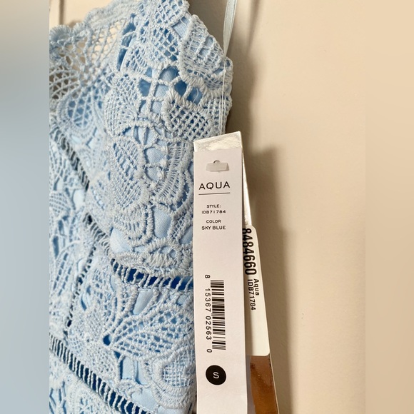 Sky Blue Lace Dress - Picture 2 of 2
